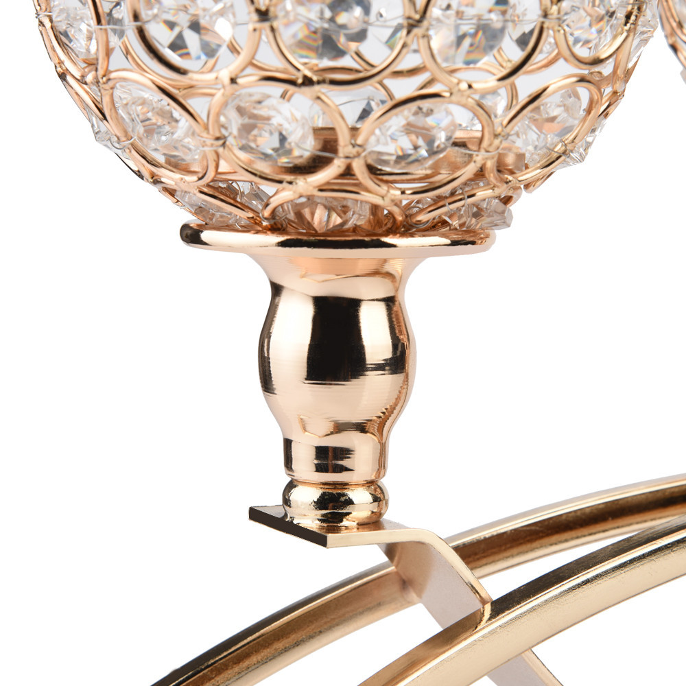 17 Inch Three Crystal Candlestick Wedding Holiday Plot People Gift