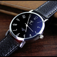 Relogios masculinos Slim Blue Glass Mirror Watch Men Waterproof Leather Business Quartz Watches Luxury Brand Fashion