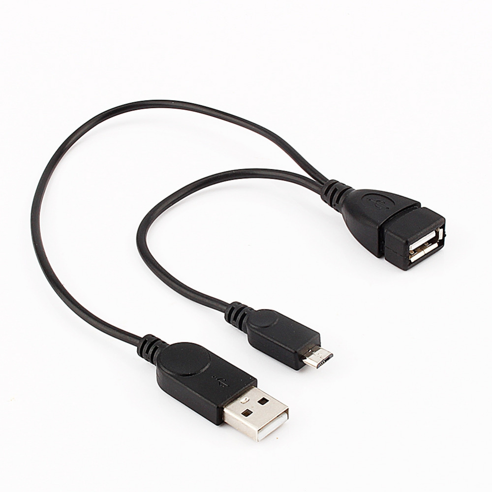 Micro USB Host OTG Cable Cord USB Power Adapter