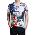 2016 M XXXL Summer T Shirts Tees Tops Men s Casual Fashion Slim Fit Large Size