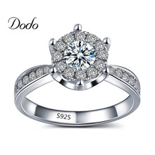White gold filled rings for women fine CZ diamond jewelry wedding engagement bague femme accessories top quality ring gift DR093