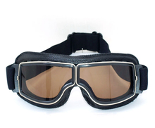 NEW Hot Aviator Pilot Cruiser Cycling Bicycle Motorcycle Goggles Glasses Eyewear Black Frame Smoke lens