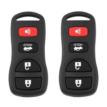 2pcs/lot 4 Buttons Complete Remote Keyless Entry Fob Shell For Nissan