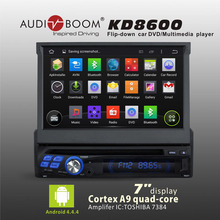 Free shipping 7″ Android4.4 4core IGO Map car radio DVD player with detachable auto Flip down panel AM/FM MP3 Bluetooth GPS