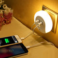 The new 2016 high quality LED night light with a light sensor dual USB charger plug