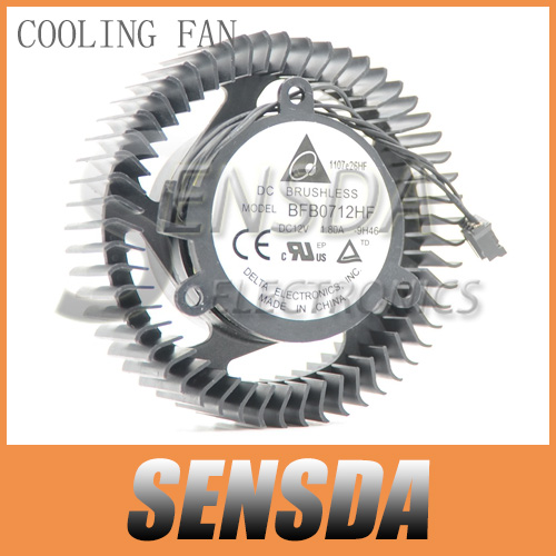 Free Shipping Delta BFB0712HF New original double ball pitch equilateral 38mm fan blade diameter 63mm 4P