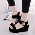 Weweya 2017 Summer NEW Disgine Women Sandals Shoes Fashion Wedges Bottom Flatform Shoes Casual Wedges Sandals