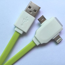 2 in 1 usb cable with led Both charging and data sync Applicable to asamsung galaxye