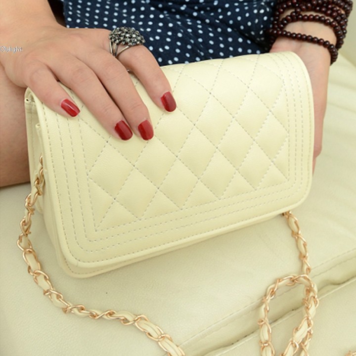NEW DESIGN 5 Colors Synthetic Leather Women s Candy Color font b Plaid b font Handbag