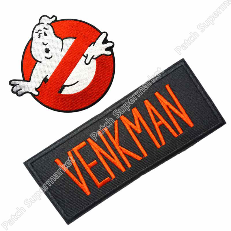 Ghostbusters No Ghost Movie Logo Venkman Name Uniform Costume Iron On Patch Set Emblem Free Shipping Iron On Patches Iron Oniron On Name Aliexpress