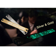 Car Temporary Parking Card Luminous Phone Number Card Plate For Kia Rio K2 Sportage Soul Mazda 3 6 Skoda Octavia A5 Accessories