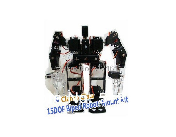 15 DOF biped walking humanoid robot servo bracket accessories including a full set of claws
