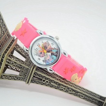 New 2016 Cartoon Princess Elsa Anna Watches Fashion Children Girls Kids Student Cute Silicone Wrist Watches Hour Gift relojes