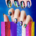 30 50 100 3 Kinds Art Nail Foils WrapsTransfer Glitter Sticker Polish Decoration Fashion Multi color