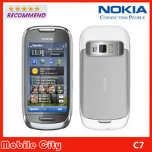 Original Unlocked Nokia C7 cell phone 3G WIFI 3.5Inch Touch A-GPS Internal 8 GB freeship