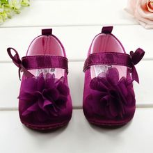 Cute Red Flower Princess soft baby shoes for girl baby shoe 3 size to choose