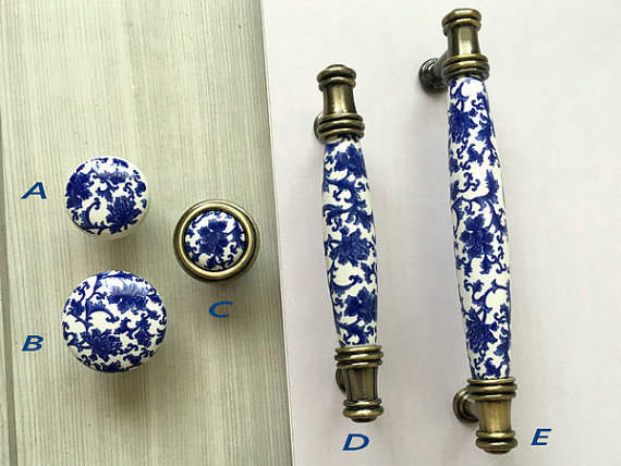 Promoción de Azul Tiradores De Las Puertas - Compra Azul Tiradores De