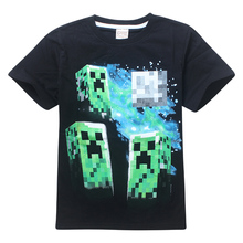 4-14Years kids Fashion 2016 summer 100% cotton children kids boys girls t shirts for kids Animae clothing cartoon costume DC598