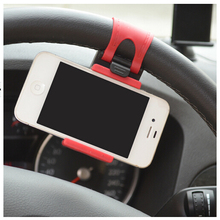 Universal Car Steering Wheel Mount Holder Rubber Band For iPhone For iPod MP4 GPS Mobile Phone