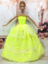 NK One Pcs Princess Doll New handmake wedding Dress Fashion Clothing Gown For Barbie Hot Dolls Accessories Best Gift 036A
