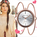 GEEKTHINK 2017 Unique Fashion Brand Quartz Watch Women female Dress Girls Bracelet Bangle Casual Double Ring