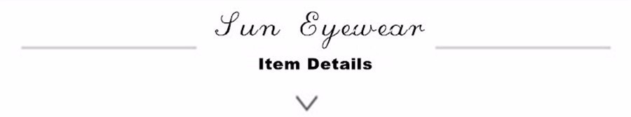 sun eyewear item details