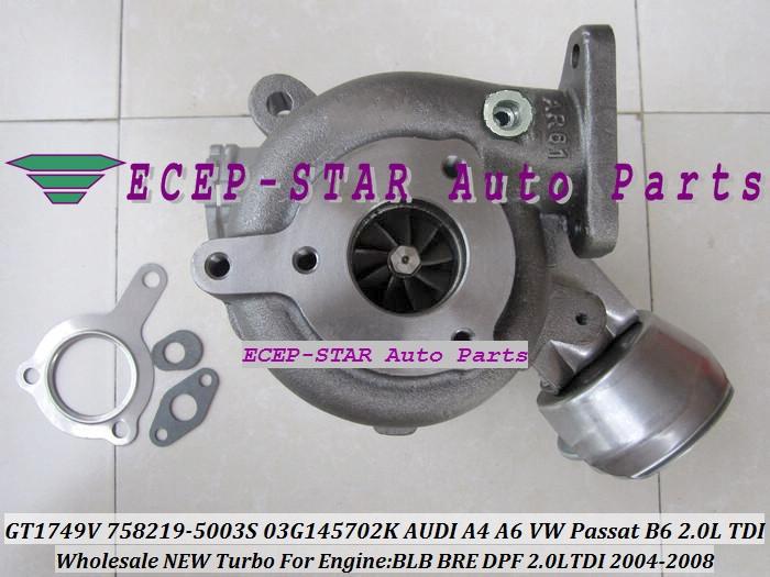 -GT1749V 758219-5003S 03G145702K VW Volkswagen Passat B6 2.0L TDI AUDI A4 A6 2004-08 Engine BLB BRE DPF Turbocharger (5)