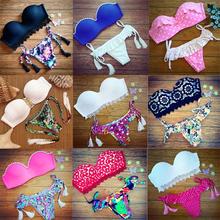 New Fashion Sexy Women Bikinis Push up Bikini Set Brazilian Beach Swimwear Women Plus Size Slim Print Swimsuit Biquini Bathing