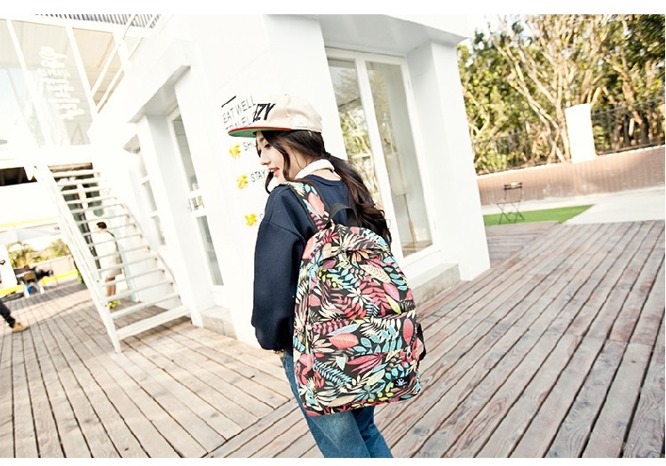 2015 New Fashion Maple leaf School bag Casual Backpack Women Bag for Girls canvas Backpack (9)