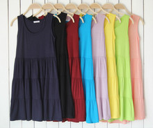 2016 Summer Style Maternity Candy Color Cotton Modal Sleeveless Boat Neck Dress Aline Dress Pregnancy Women Dress Free Size