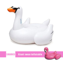 60 inch 1.5M Giant Swan Inflatable Flamingo Ride-On Pool Toy Float inflatable swan for pool Swim Ring Water Fun Pool Toys