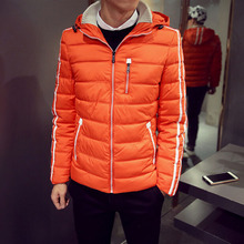 Winter Jackets Mens hooded wadded warmer slim casual outdoors outerwear thicken jackets Fashion Solid color Winter