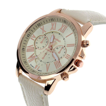 2015 New Fashion Ladies Watches Roman Numerals Faux Leather Women Watch Analog Quartz Watches Women Men