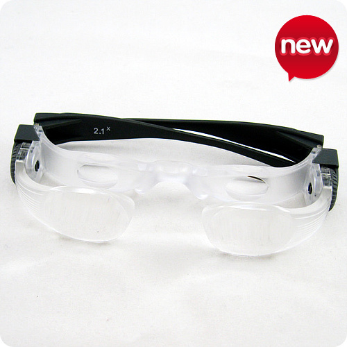 New 2 1X MaxTV Adjustable Spectacles Magnifying Binocular Glasses 8105 w Hard Case for Watching TV