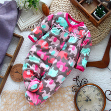 Baby clothing 2015 spring autumn bebes Newborn baby girl rompers with long sleeve polar fleece fabric