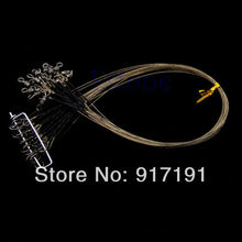 20pcs 15cm Fishing Trace Lures Leader Steel Wire Spinner and Printed Connector US