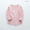 YP70197224 Retail 2017 Spring Fashion Baby Girl Top Print Bunny Full Sleeve Girl Tees Casual Lolita