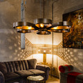 6 Heads Loft Style Creative American Country Industrial Vintage Bar Chandelier Coffee Restaurant Iron Chandelier Free