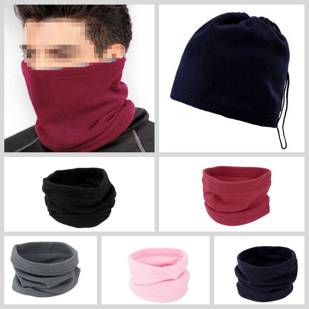3 in 1 Winter Skiing Cycling Hiking Scarf Neck Warmer Face Mask Hat