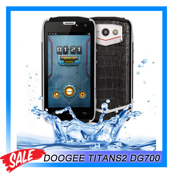 Original DOOGEE TITANS2 DG700 Waterproof Shockproof 8GBROM 1GBRAM 3G 4 5 Android 4 4 SmartPhone MTK6582