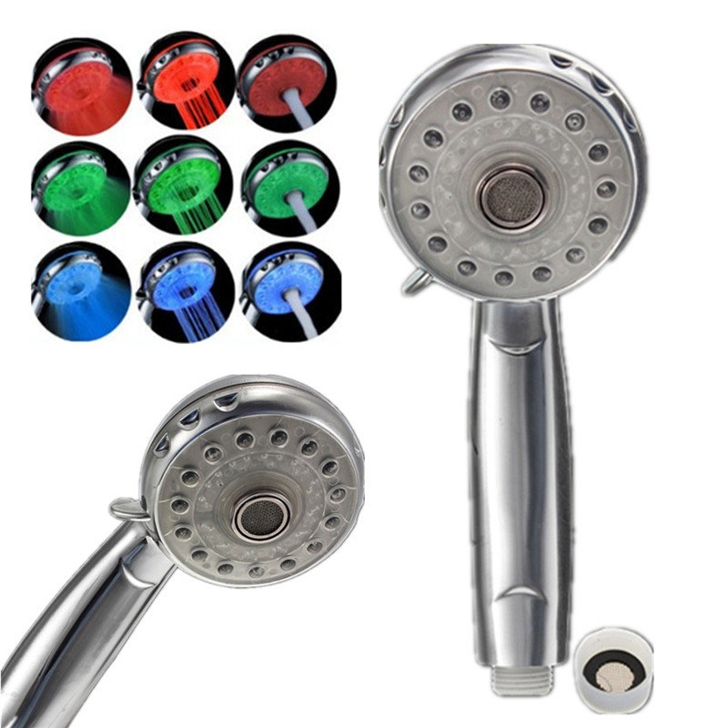 Lowest Price Adjustable 3 Mode 3 Color LED Shower Head Temperature Sensor RGB Bath Sprinkler Bathroom Product Lowest Price Adjustable 3 Mode 3 Color LED Shower Head Temperature Sensor RGB Bath Sprinkler Bathroom Product