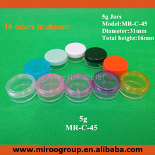 Cheap 50pcs/lot 5ml 5g Mini cosmetic cream jars, cosmetic plastic jars, plastic cosmetic jar cream bottle sample makeup jars pot