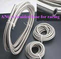 HT Racing Store 5Meters AN6 Double braided Stainless steel Teflon fuel hose line AN6 ID 8MM