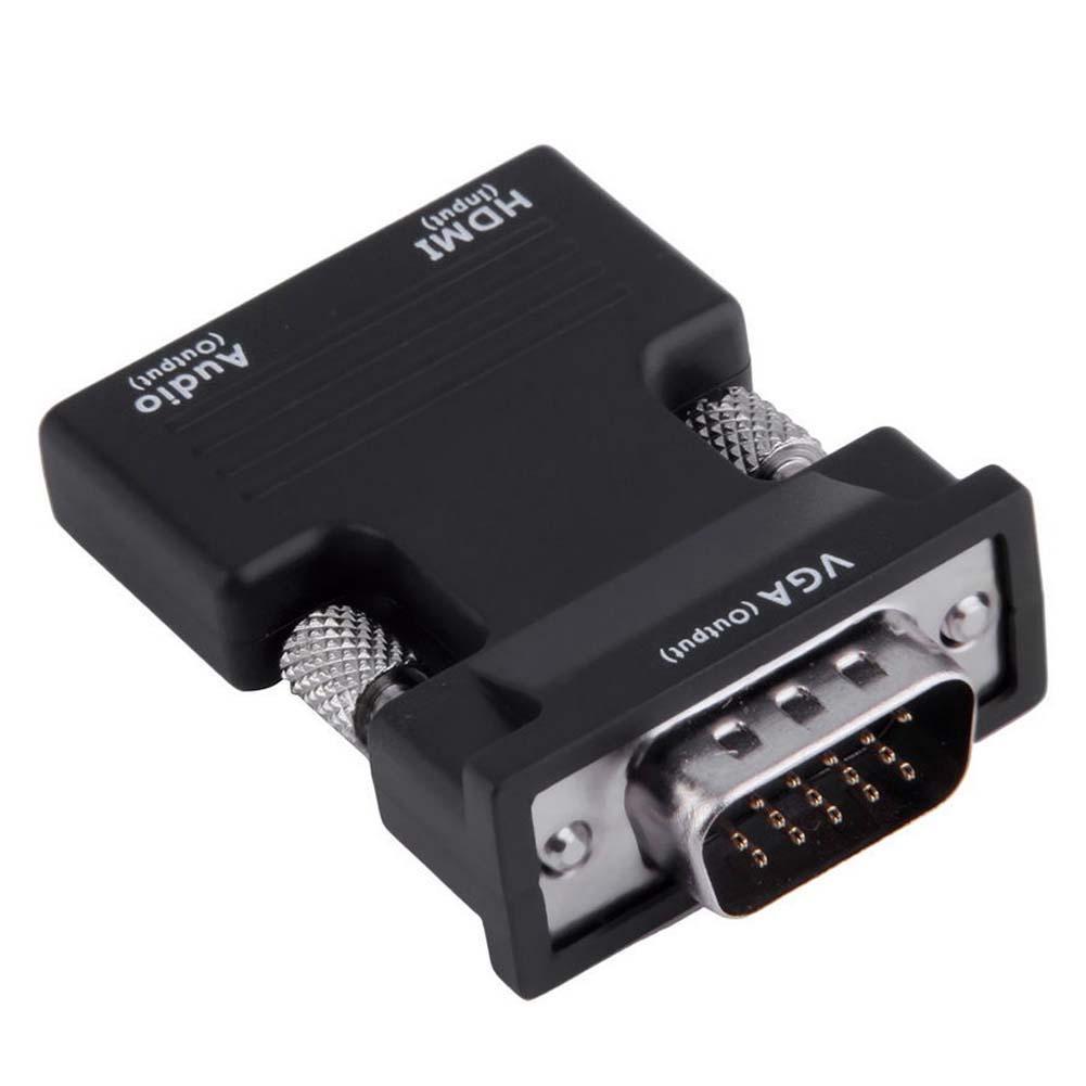 HDMI Female to VGA Male Converter+Audio Adapter Support 1080P Signal Output B hdmi to av converter vga conversion pc to hdmi