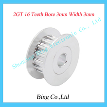 3D printer parts 2GT16 tooth 16 teeth bore 3mm synchronous wheel pulley H type passive idler pulley wheel Bearings wheel
