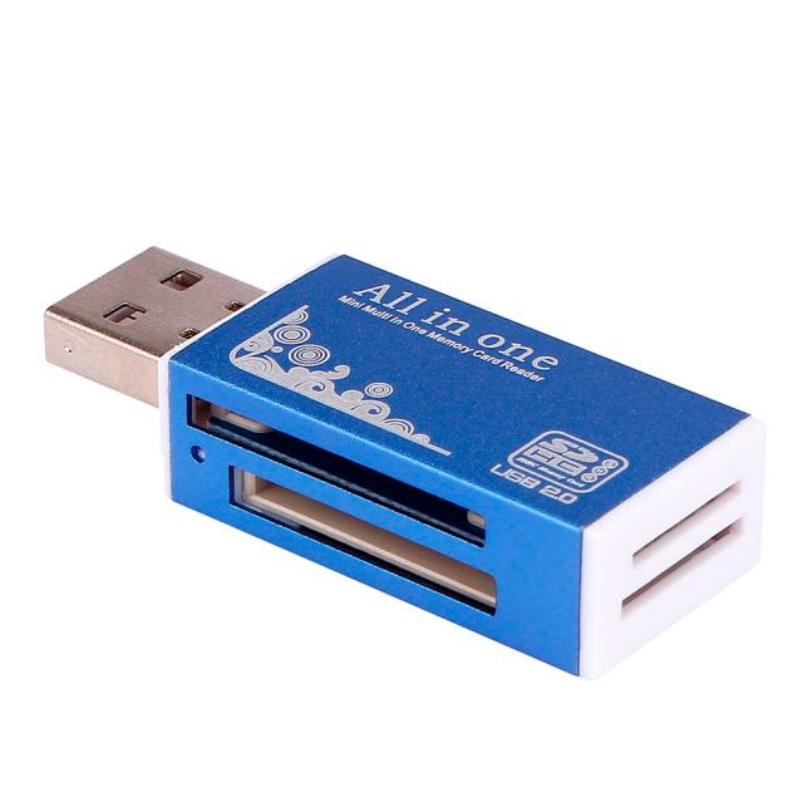 Горячие продажи Mosunx Подарки Синий USB 2.0 All in 1 Multi Карты Памяти читатель Адаптер Для Micro SD SDHC TF M2 MMC Оптовая 1 шт.