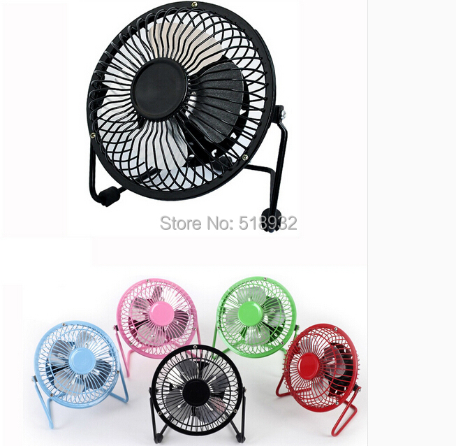 Free shipping USB fan big wind mute fan rotation 4 inches of wrought aluminum mini dormitory