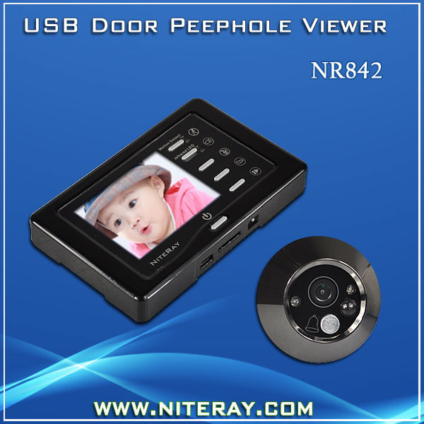 Front door peephole viewer digital door camera for steel doors with clear night vision