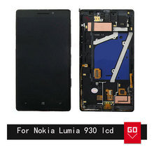 For Nokia Lumia 930 LCD Display Panel Screen Digitizer Touch Screen Glass Assembly with Frame 100% original 3 colors