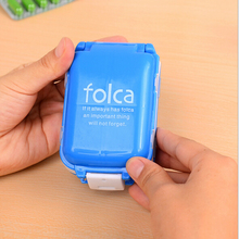 Free shipping Plastic 8 3 portable folding pill cases mini kit sealed waterproof travel health jewelry